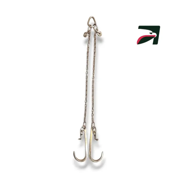 Cadena para grua tipo pera con ganchos j largos Una Cadena para grua tipo pera con ganchos j largos