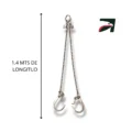 cadena para grua tipo pera con ganchos cortos de 8" cadena para grua tipo pera con ganchos cortos de 8"