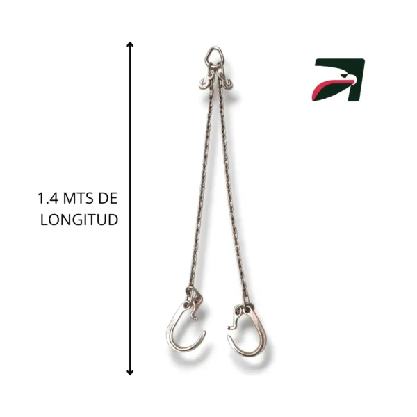 cadena para grua tipo pera con ganchos cortos de 8" cadena para grua tipo pera con ganchos cortos de 8"