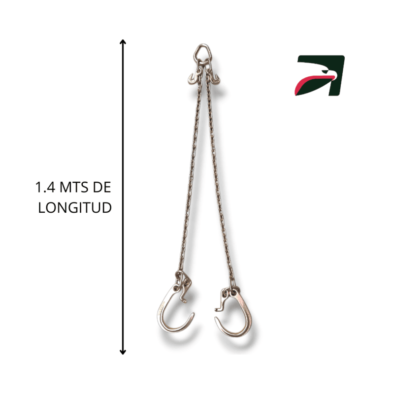 cadena para grua tipo pera con ganchos cortos de 8" cadena para grua tipo pera con ganchos cortos de 8"