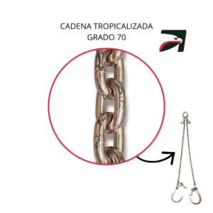cadena para grua tipo pera con ganchos cortos de 8" cadena para grua tipo pera con ganchos cortos de 8"